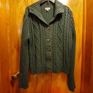 St John's Bay dark green sweater